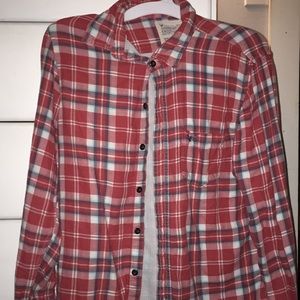 Red American Eagle flannel